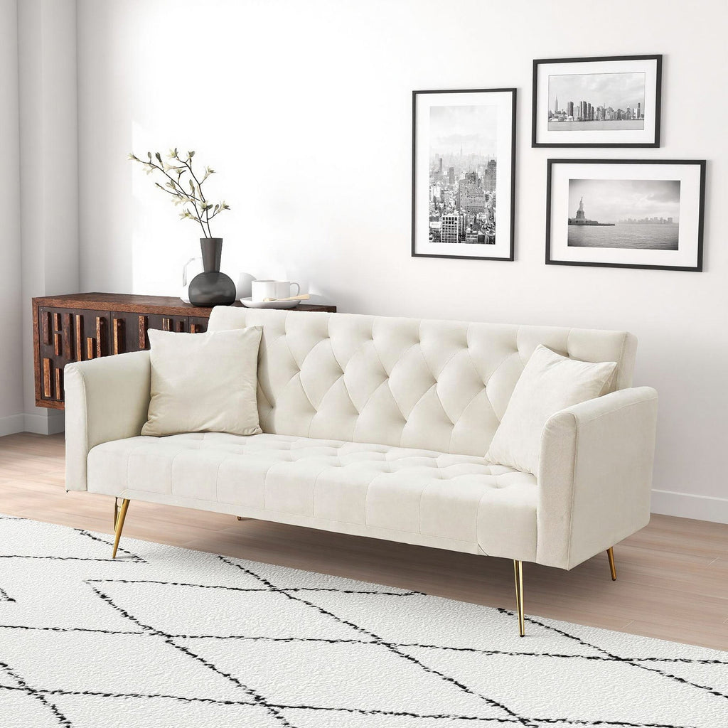 71 Inch Convertible Love Seat Sofa, American Retro