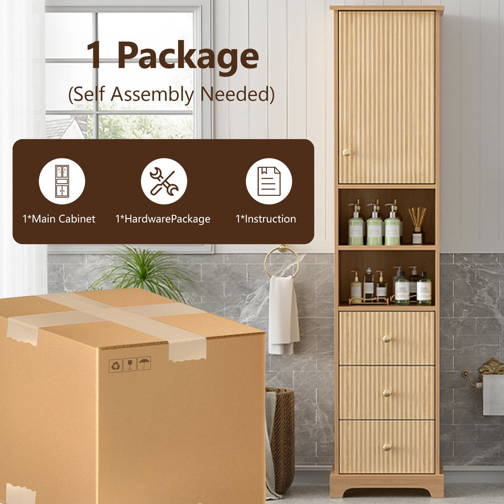 67.7" Tall Freestanding Bathroom Cabinet