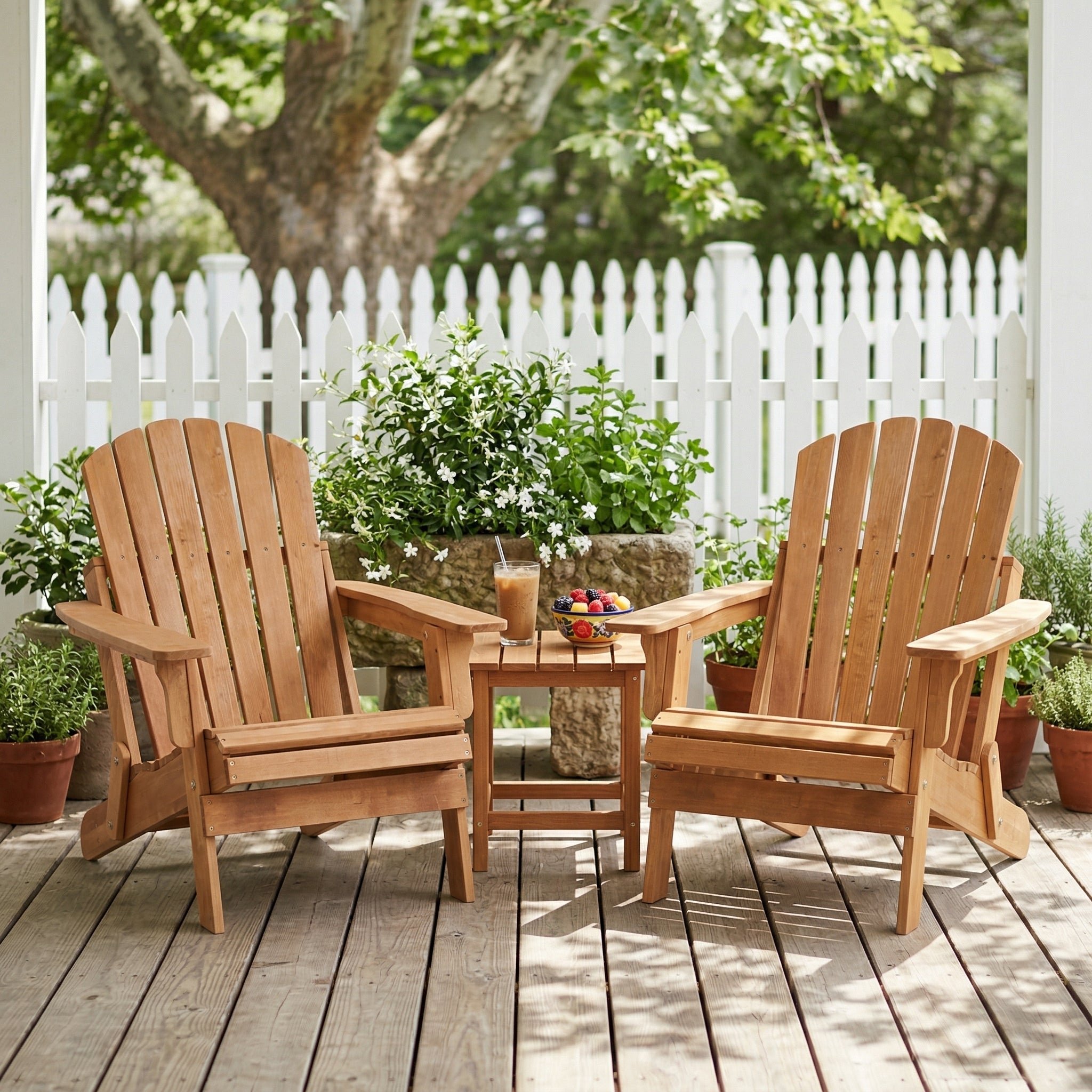 Oversize Wooden Outdoor Folding Adirondack Chair