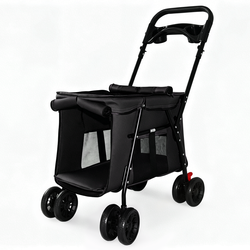 Leavader Foldable Pet Stroller with Safety Features