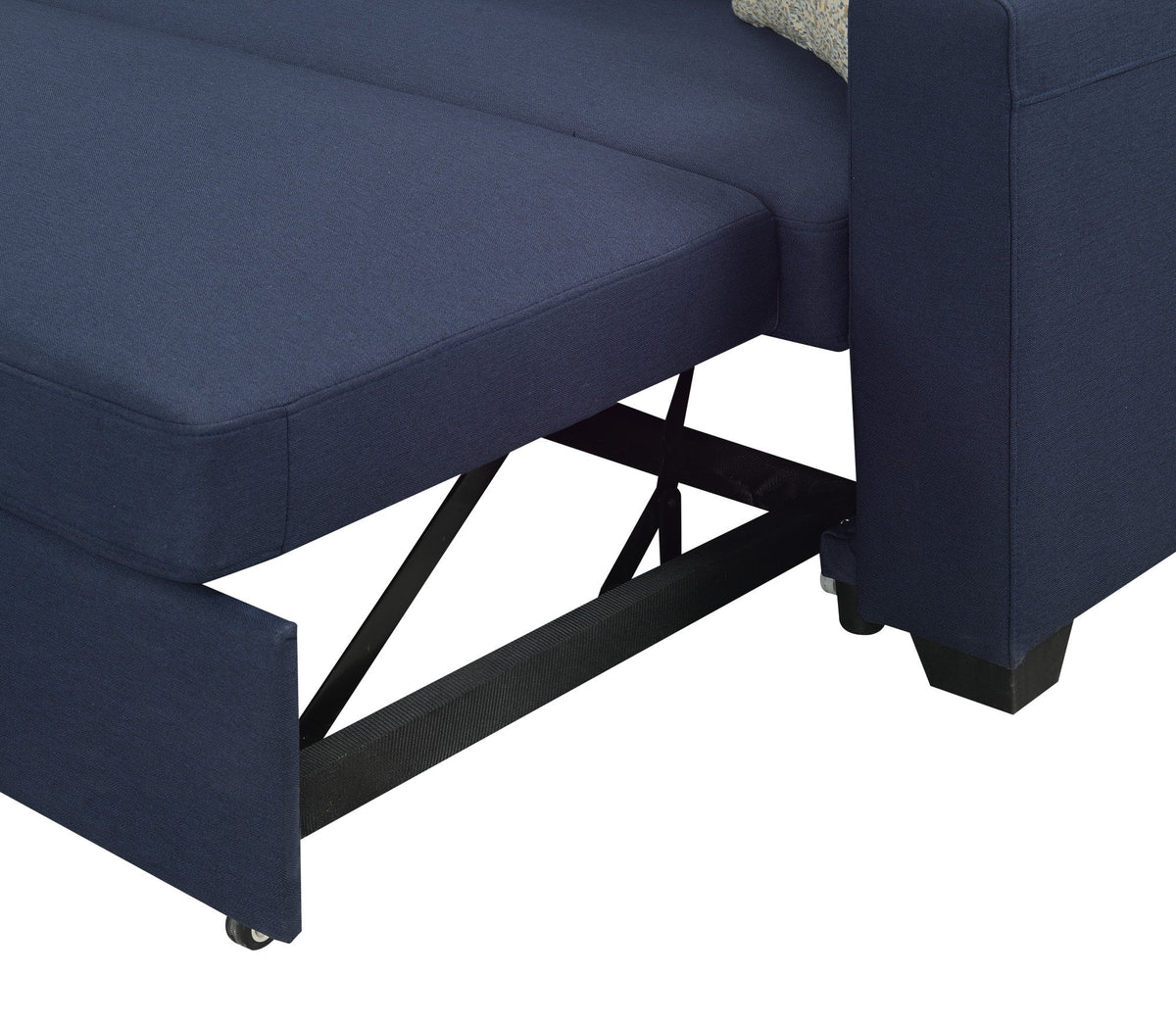 Navy Reversible Sectional with Pop-Up Sleeper and Storage Chaise