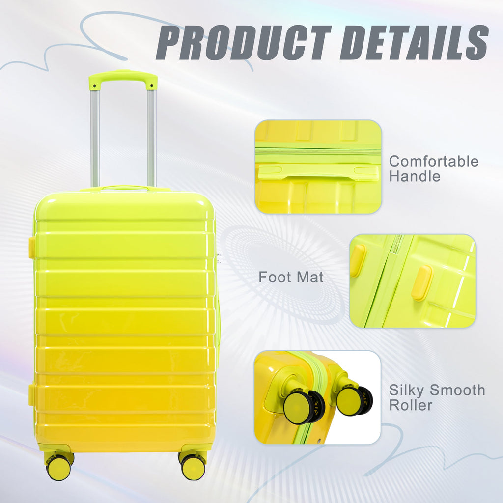 3-Piece Gradient Color Spinner Wheel Luggage Set