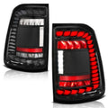 ANZO 19-24 RAM 1500 (Factory Halogen Models) Full LED Tail Lights SeqSig Black - Pair 311480A