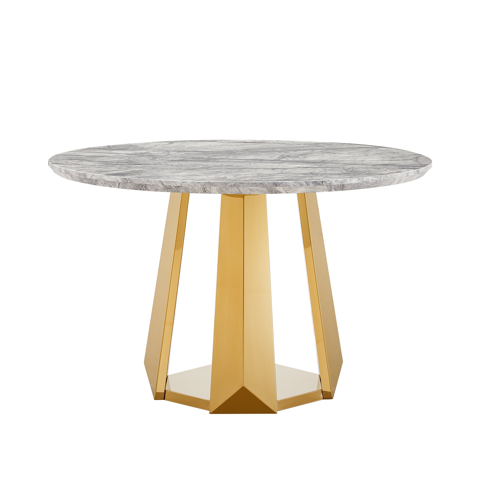 47" Round Marble Dining Table