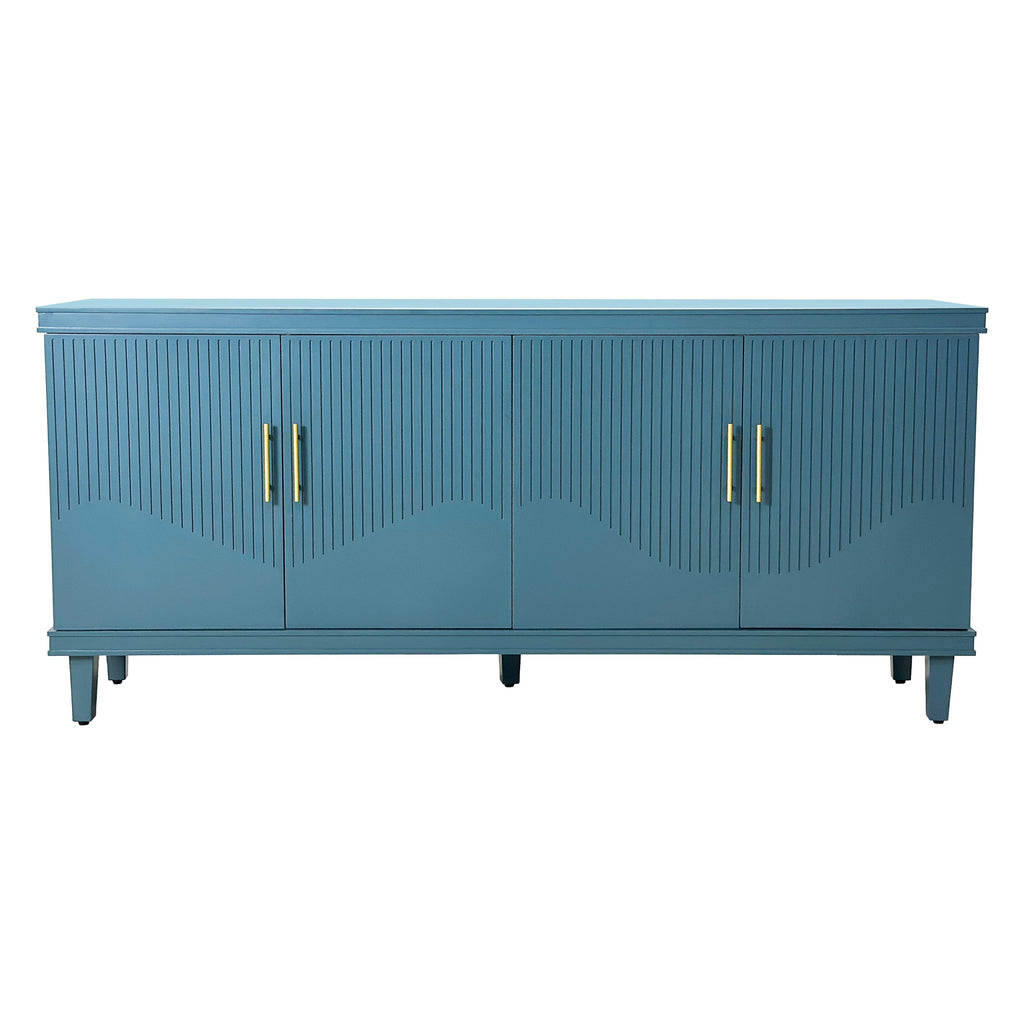 70.07" Large Size 4 Door Cabinet in Blue