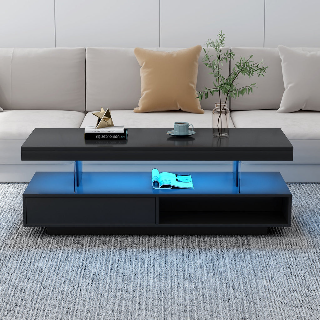 Vibe Haus LED Coffee Table with Storage