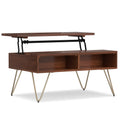 Hunter 36 Inch Wide Solid Mango Wood Small Lift Top Coffee Table in Umber