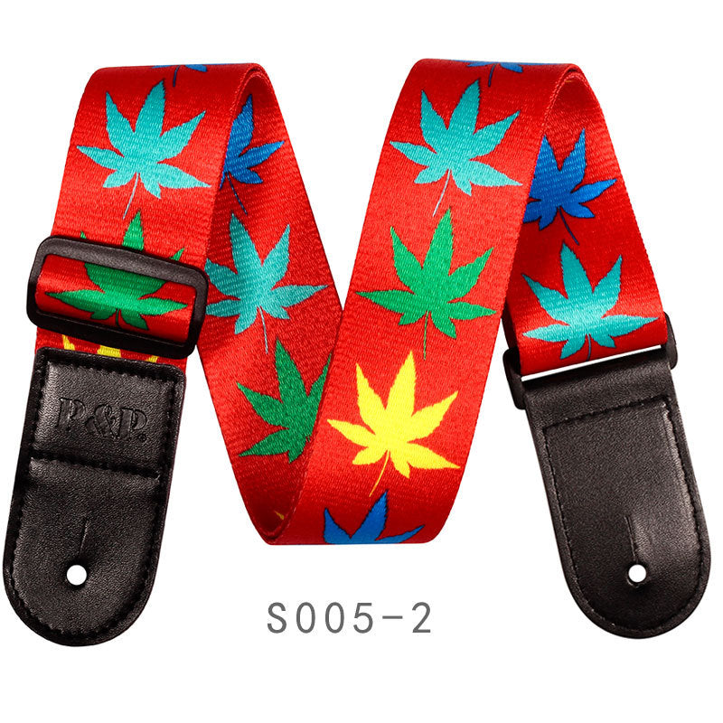 Colorful Heat-transfer Printed Universal Bakelite Guitar Strap