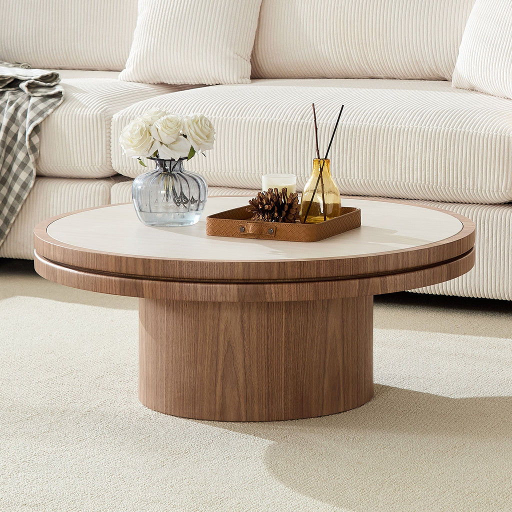 35.43 Inch Coffee Table with Sintered Stone Tabletop