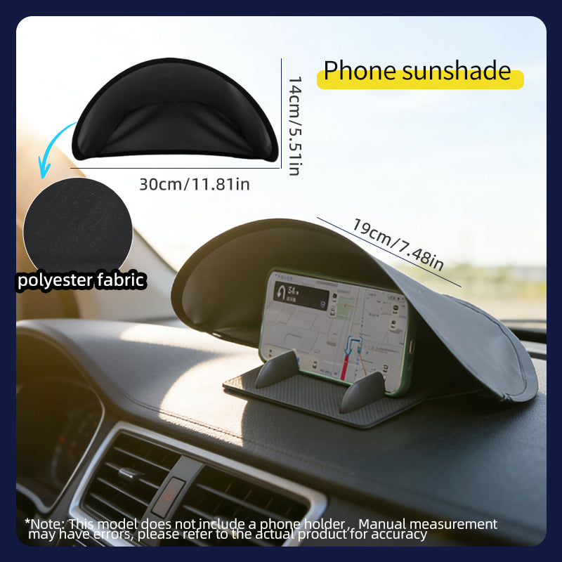 Car Sunshade For Cell Phones, Dashboard Sunshade, Foldable And Compact, Travel And Navigation Sunshade For Cell Phones