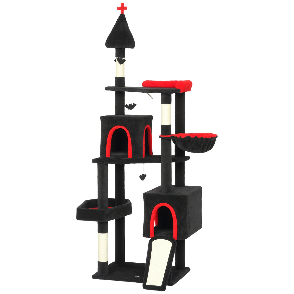 PawHut Gothic Cat Tree - 78" Extra Tall Cat Tower