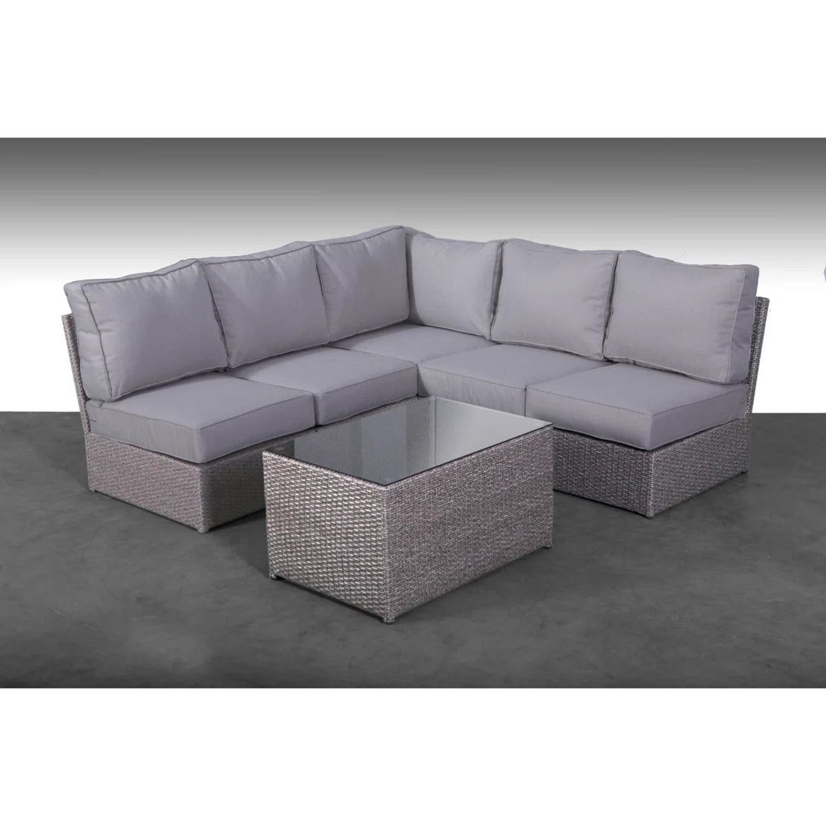 Fully Assembled 4-Person Patio Seating Set with Cushions