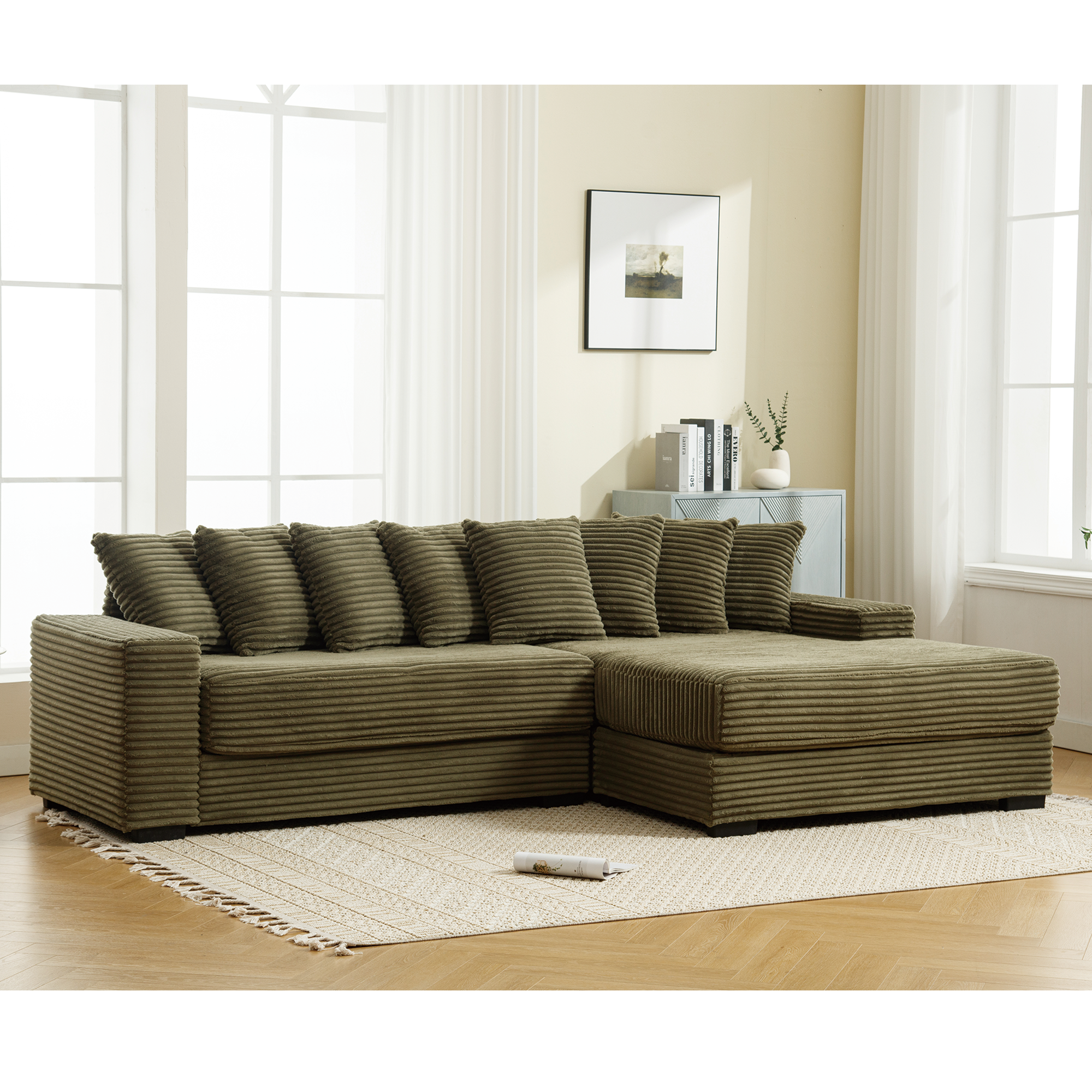 Oversized Two-Piece L Shaped Sofa