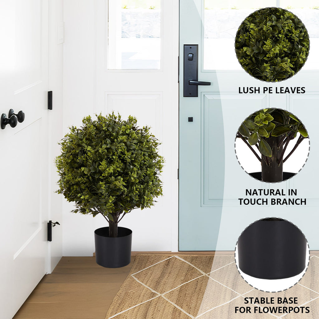 UV Protection Ball Topiary Tree Set – 22in