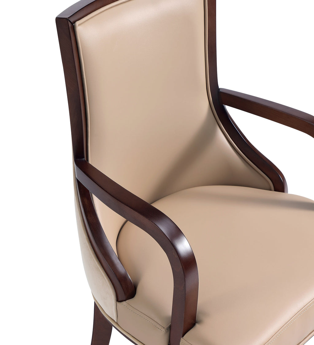 Grand Wood Upholstered Armchair