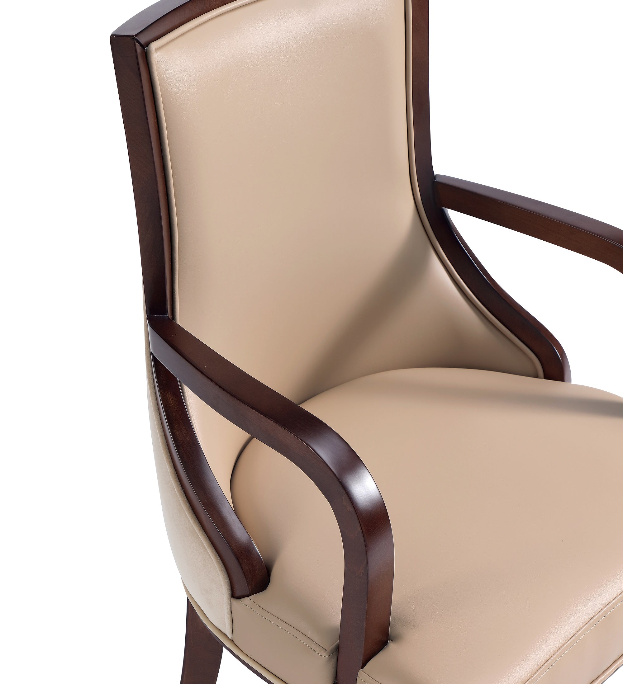 Grand Wood Upholstered Armchair