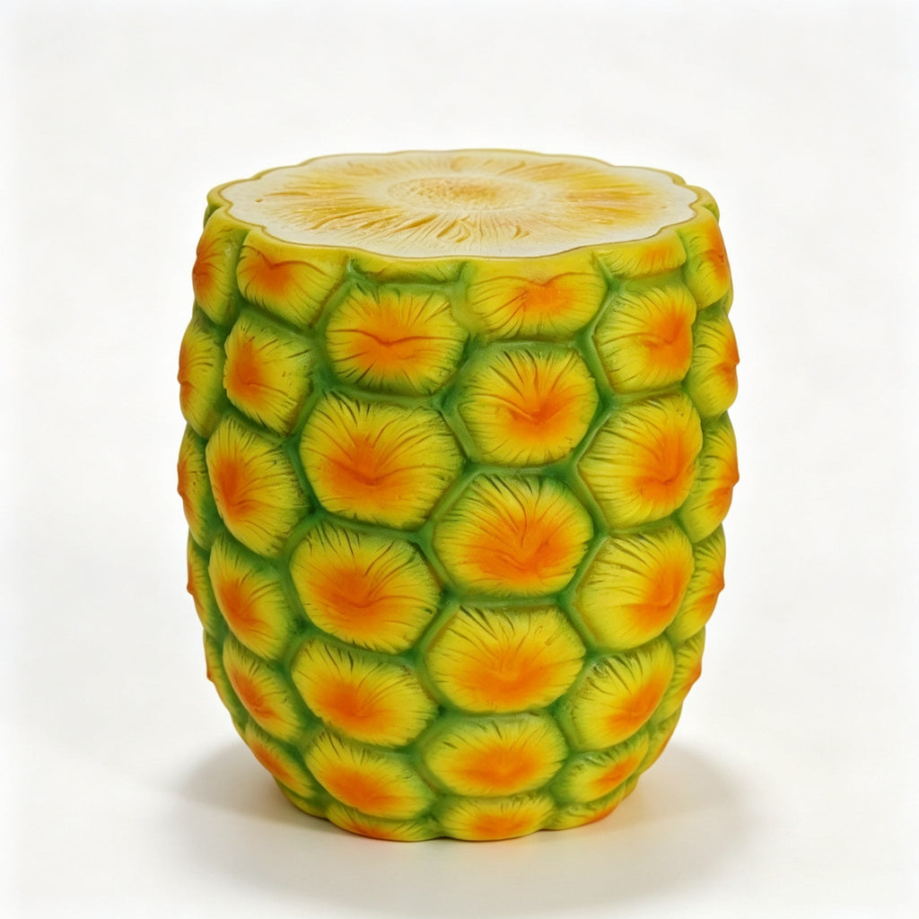 14" Oversized Pineapple Shaped Resin Stool