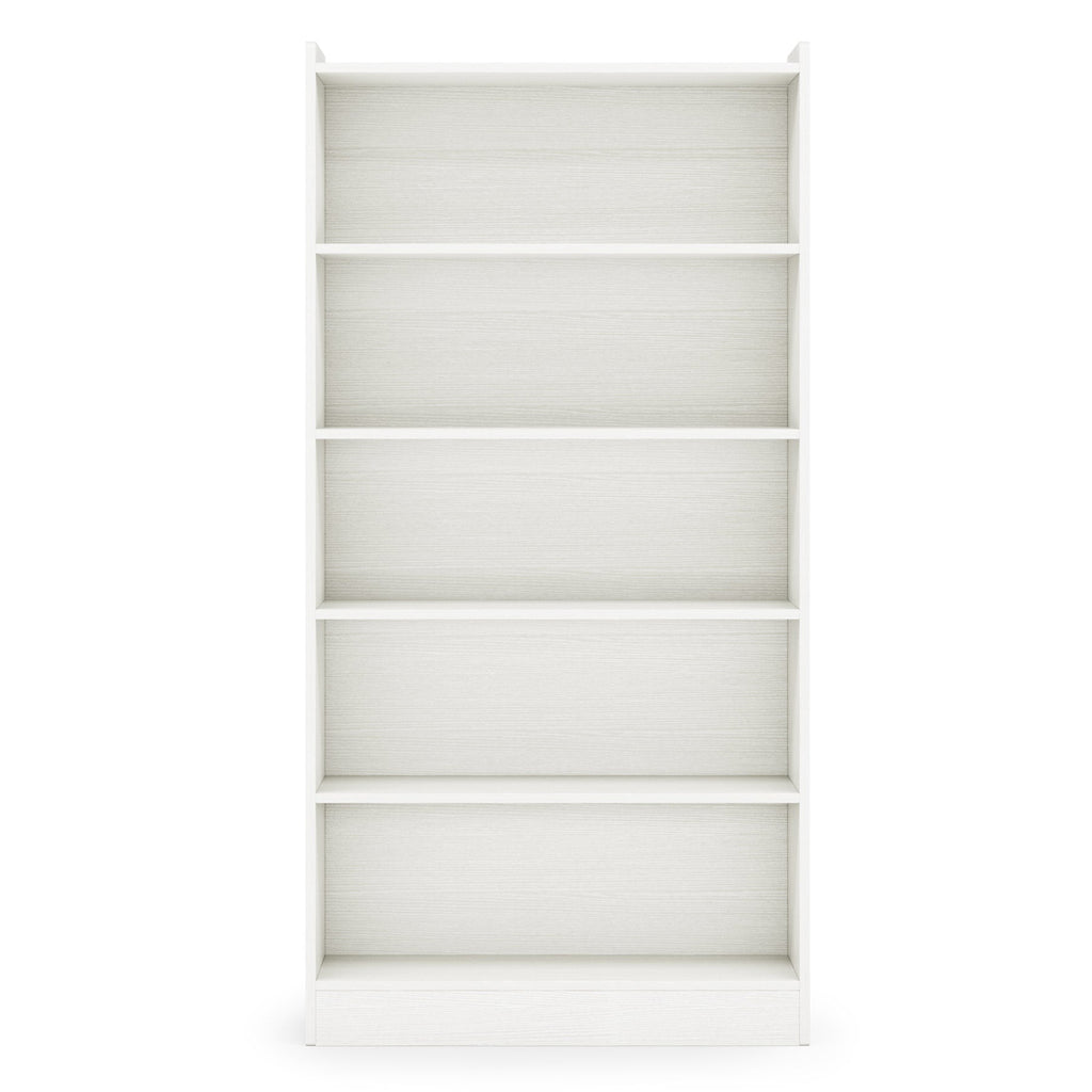 70.87" 6-Tier Modern White Library Bookshelf