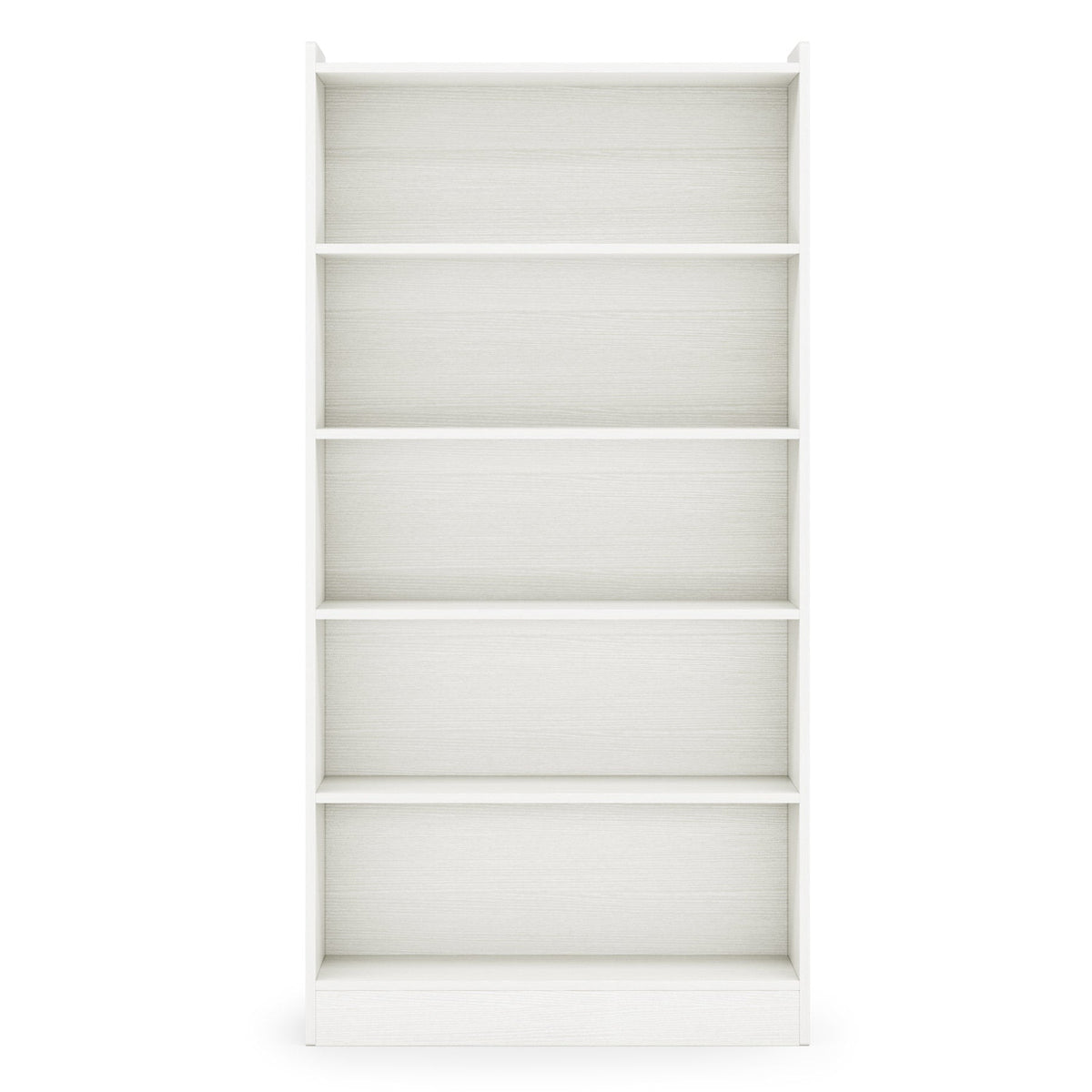 70.87" 6-Tier Modern White Library Bookshelf