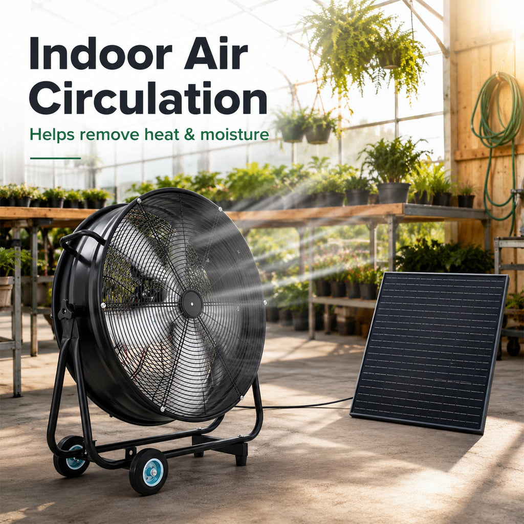 30" Wheeled Solar Fan