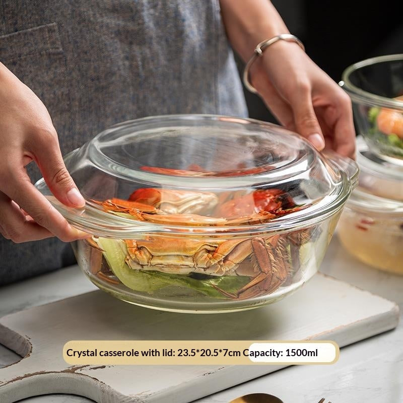 Household High-borosilicate Glass BowlCrystal Glass Instant Noodle Bowl