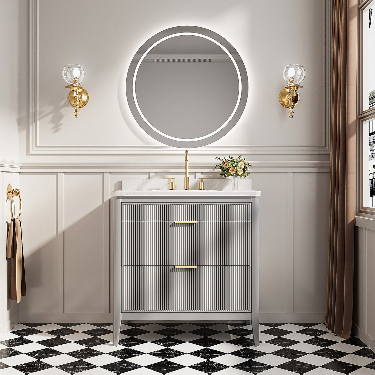Fully Assembled 36" Bathroom Vanity