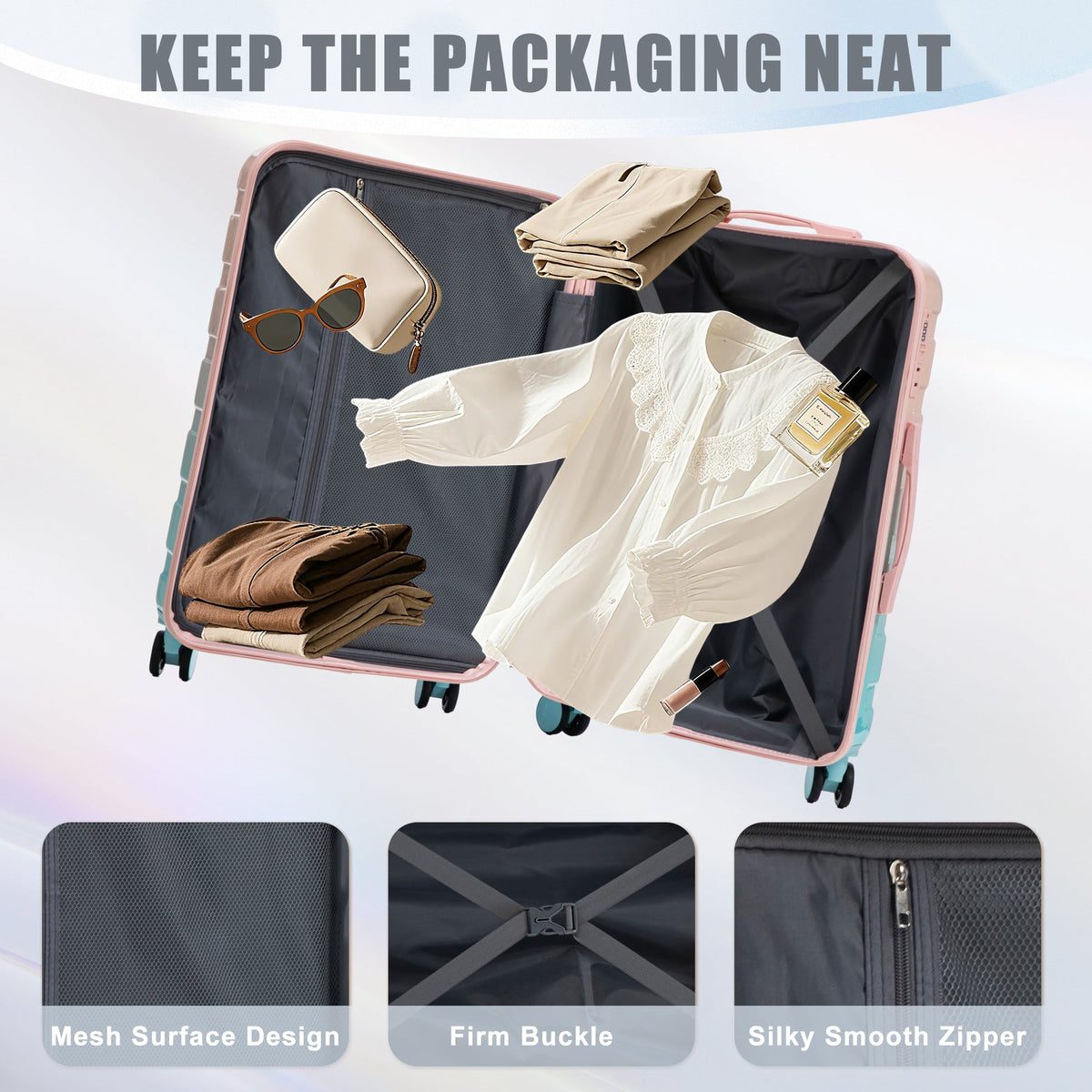 20"/24"/28" 3-Piece Hard Case Luggage Set