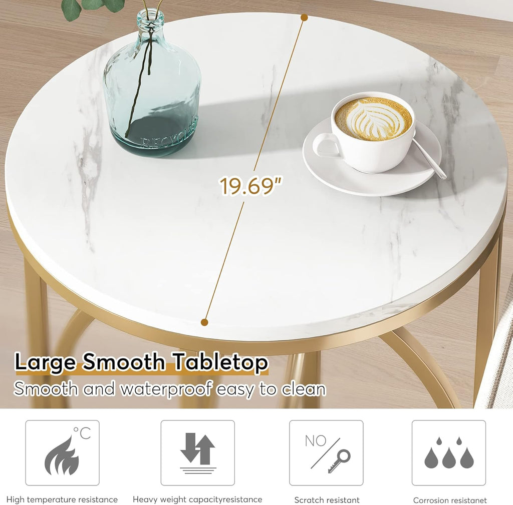 20” Round End Table for Living Room