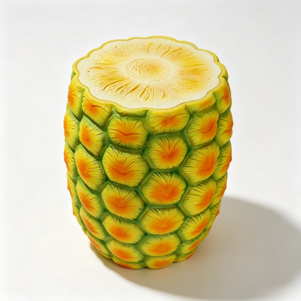 14" Oversized Pineapple Shaped Resin Stool