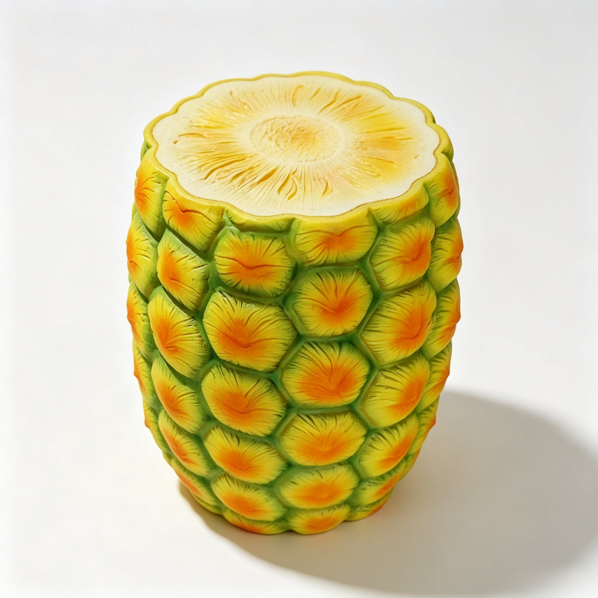 14" Oversized Pineapple Shaped Resin Stool
