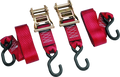 BikeMaster 2x84in Ratchet Tiedown Pair - Red 100577