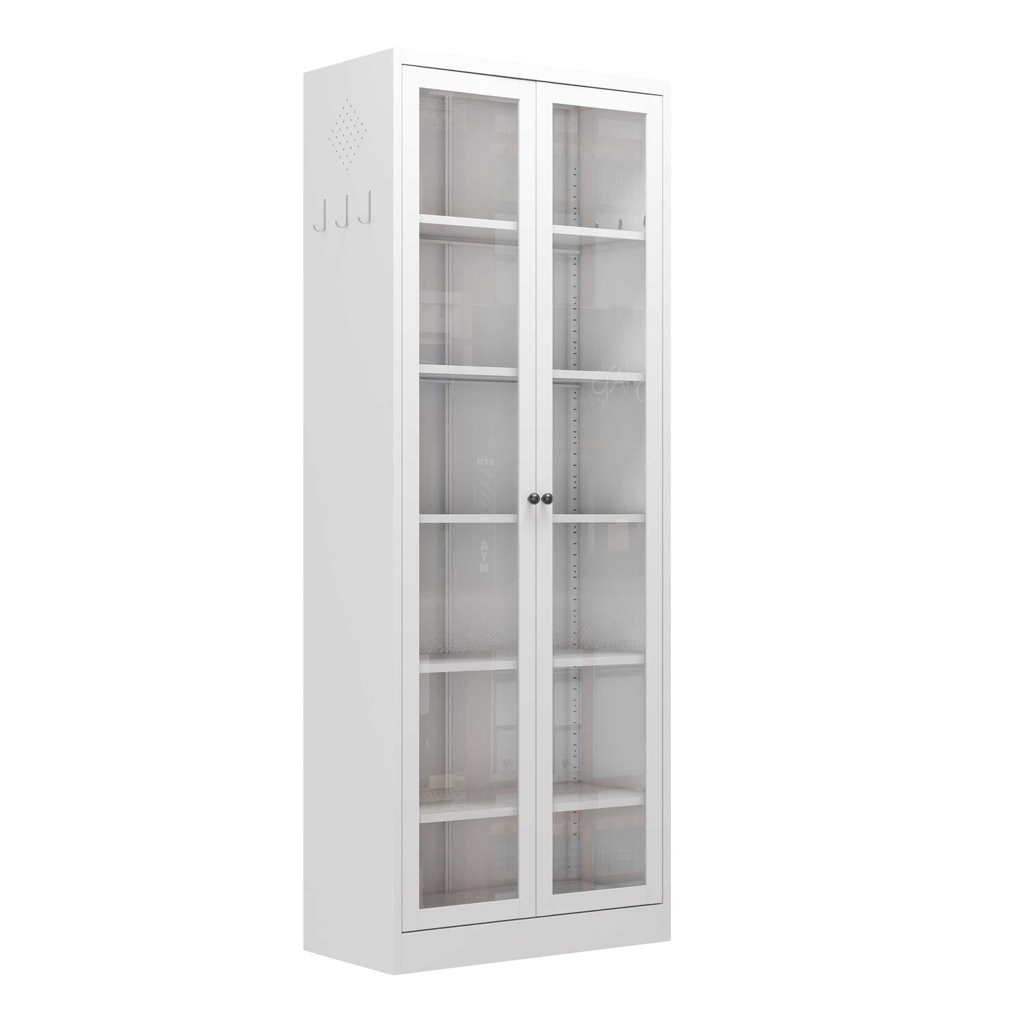 Metal Kitchen Pantry Cabinet - 72" Tall Storage with 5 Adjustable Shelves