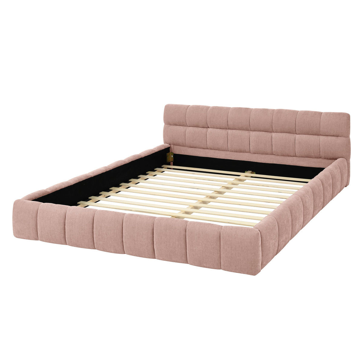 Queen Size Upholstered Bed Frame with Headboard
