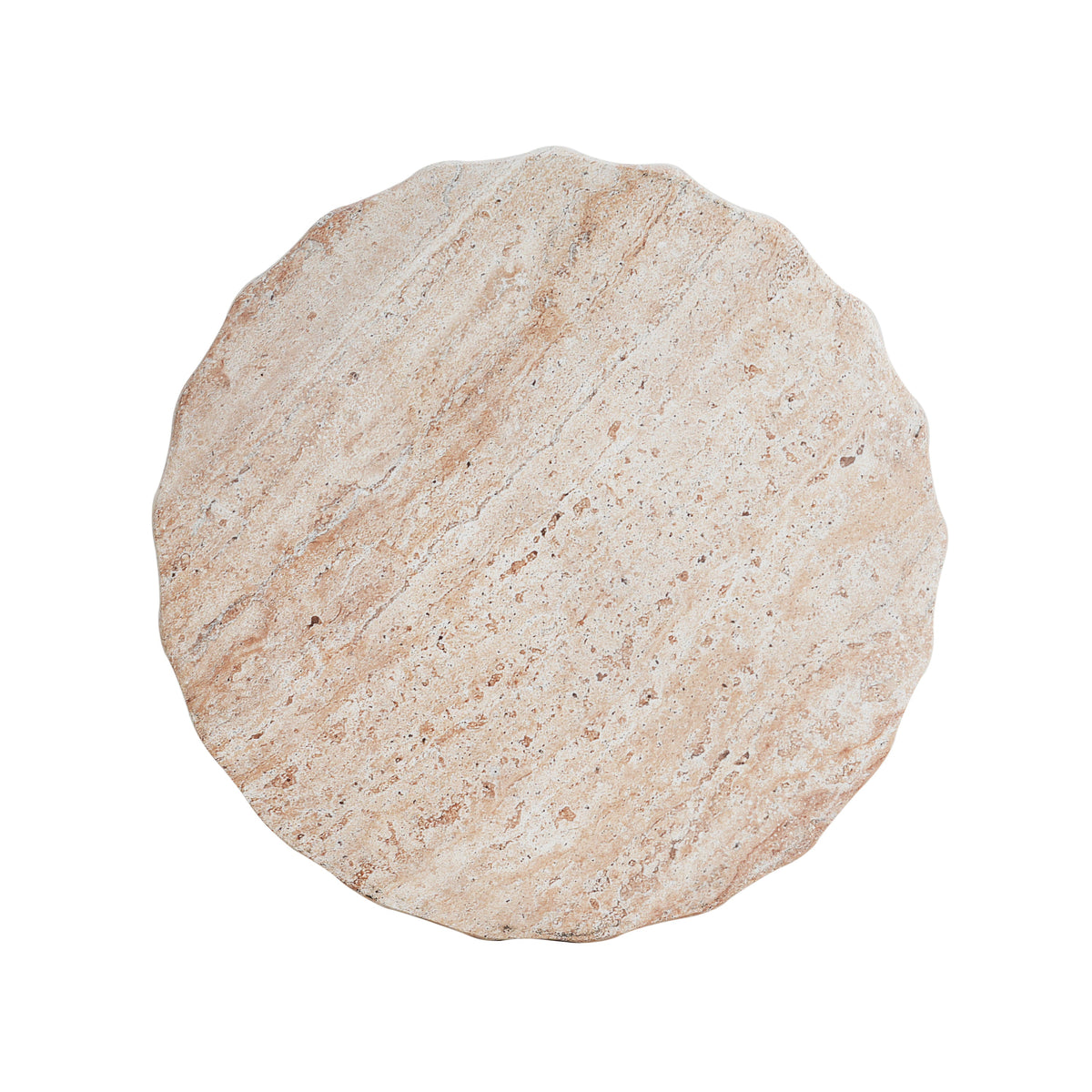 Outdoor/Indoor Lightweight Concrete Side Table - Cylinder Travertine Finish