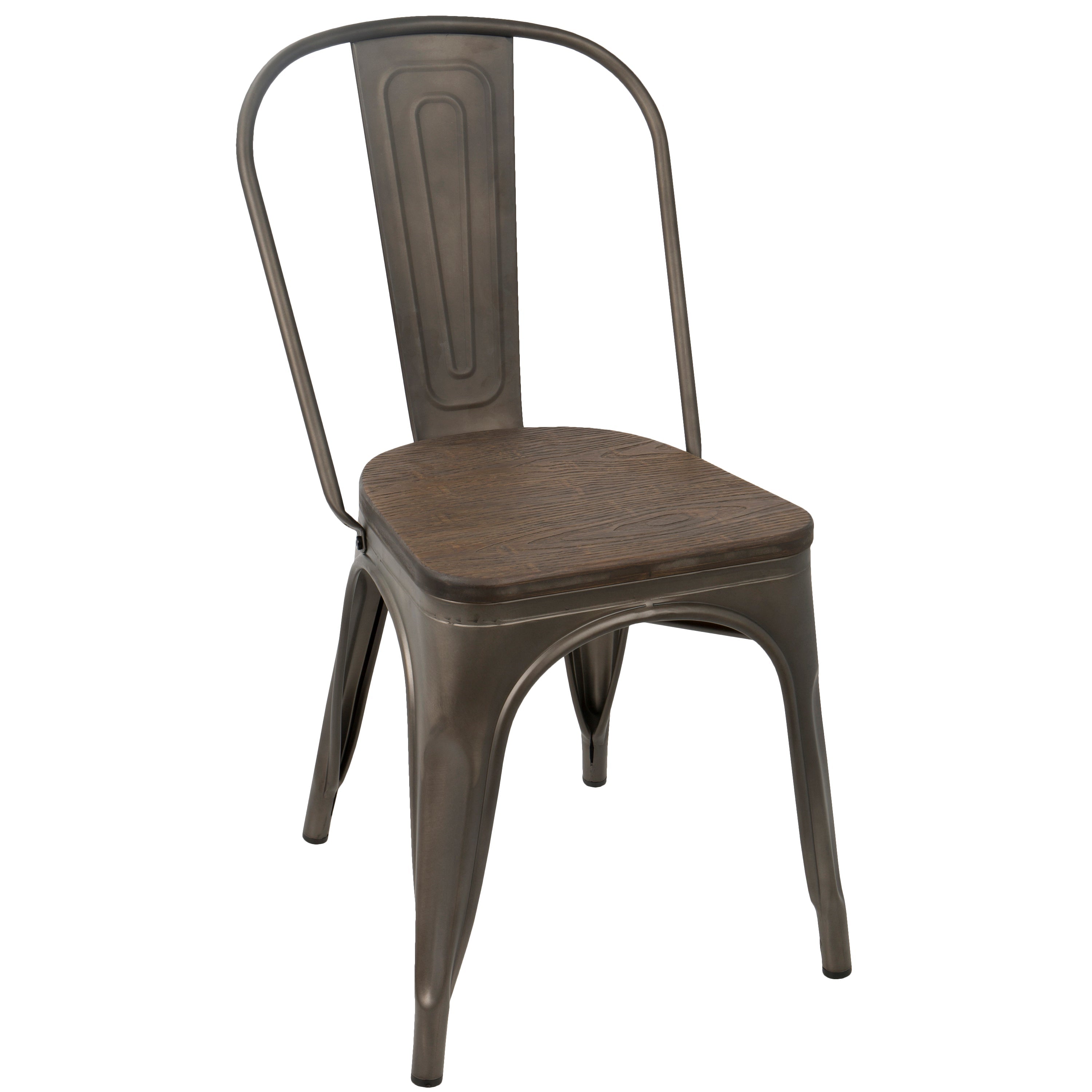 Farmhouse Stackable Dining Chair in Antique Finish