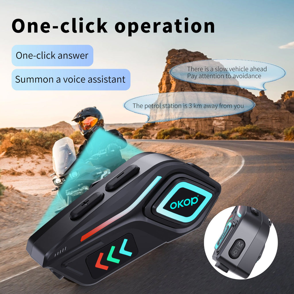 KP-291 Best-Selling Helmet Bluetooth Headset Ambient Lighting Long Battery Life Universal Helmet Compatibility Noise Cancellation And Binaural Stereo Calling In Stock