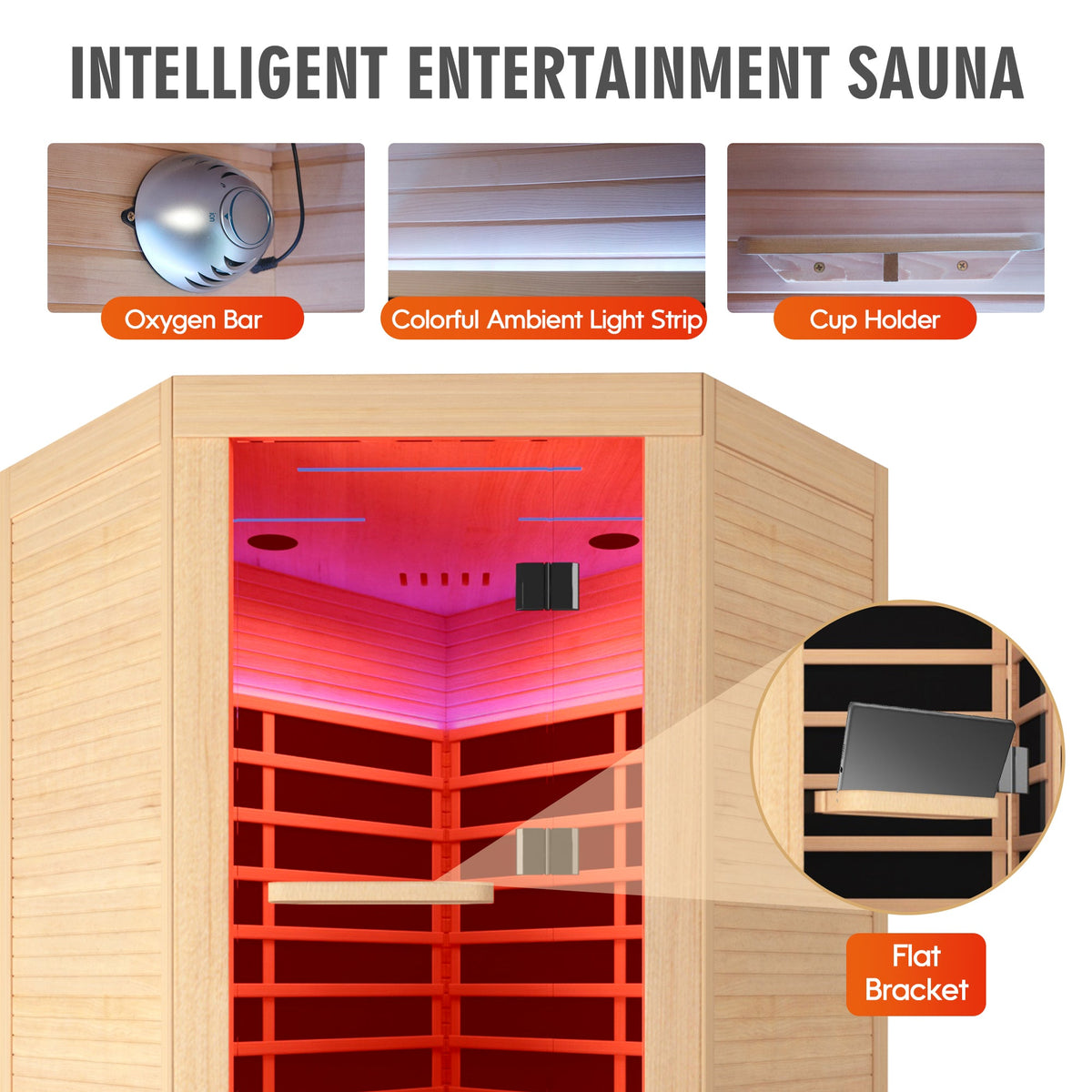 Canadian Hemlock Pentagonal Double Sauna