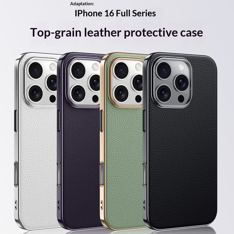 Versatile, High-end Metal-lens Leather Phone Case