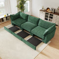 3 Seater Sofa With Storage Pull Out Drawers Under Each Seat
