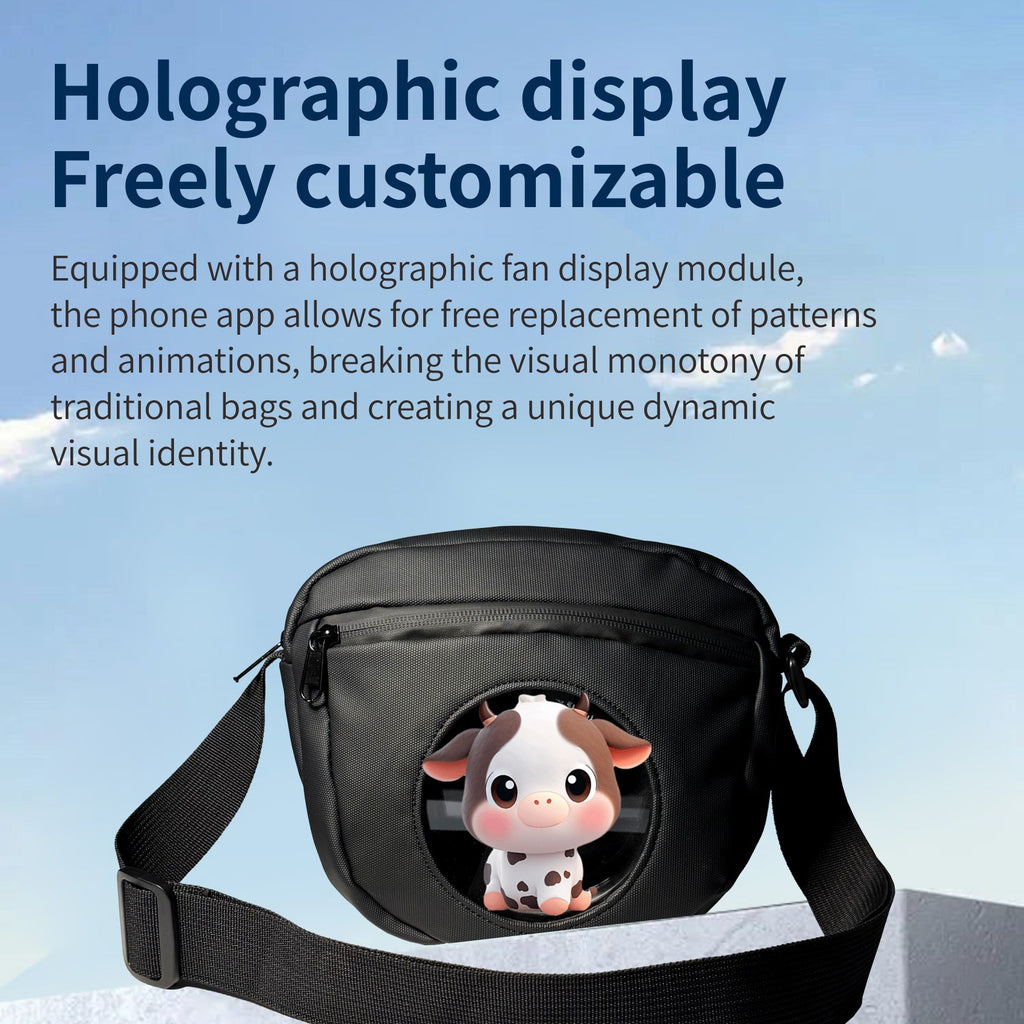 Wiilala Cross-border 3D Holographic Backpack Mobile Outdoor Advertising Display Stereoscopic Projection 3D Holographic Backpack, Supports Content Replacement Via Mobile AppSupports 5V3A Power Bank