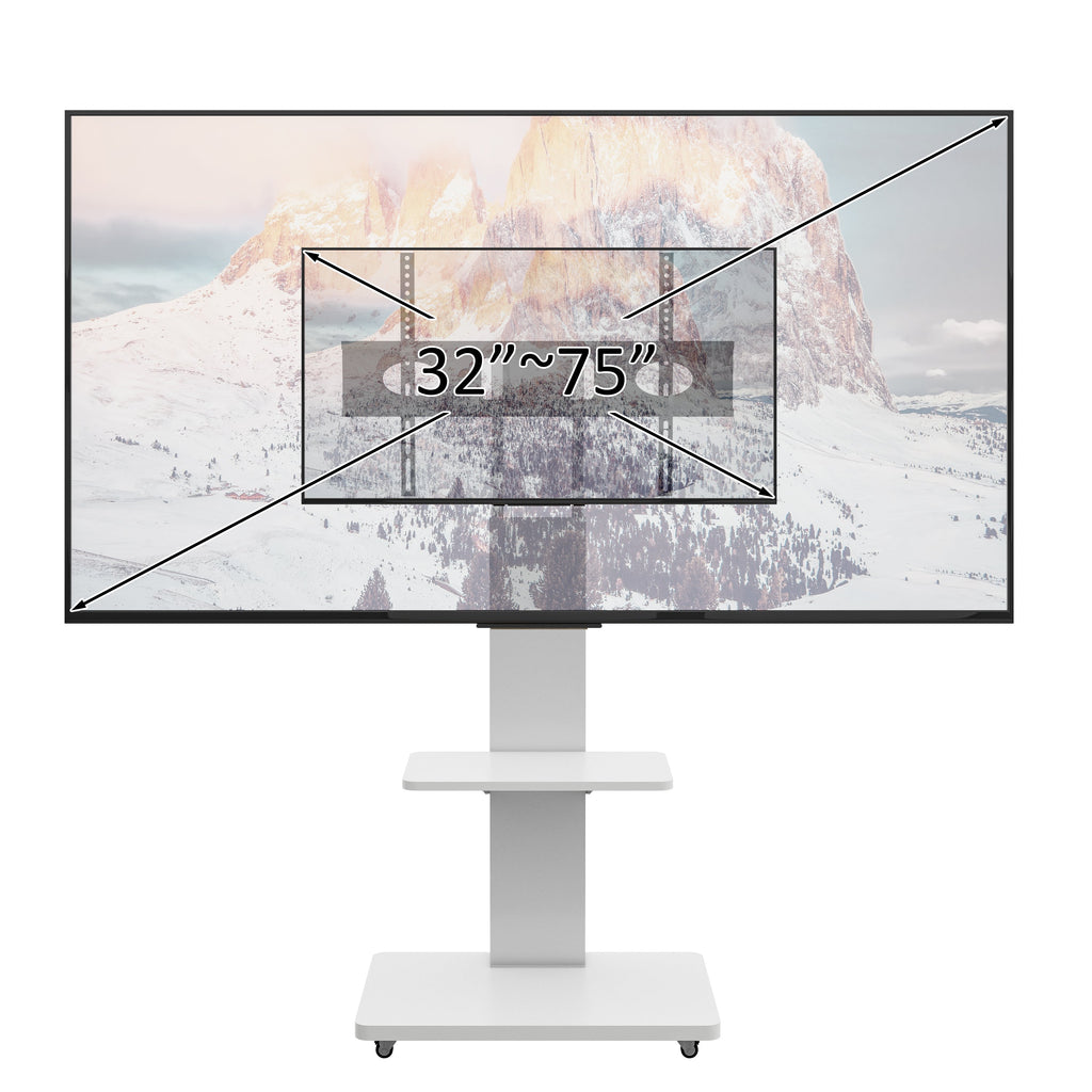 Mobile TV Stand with Adjustable Shelf