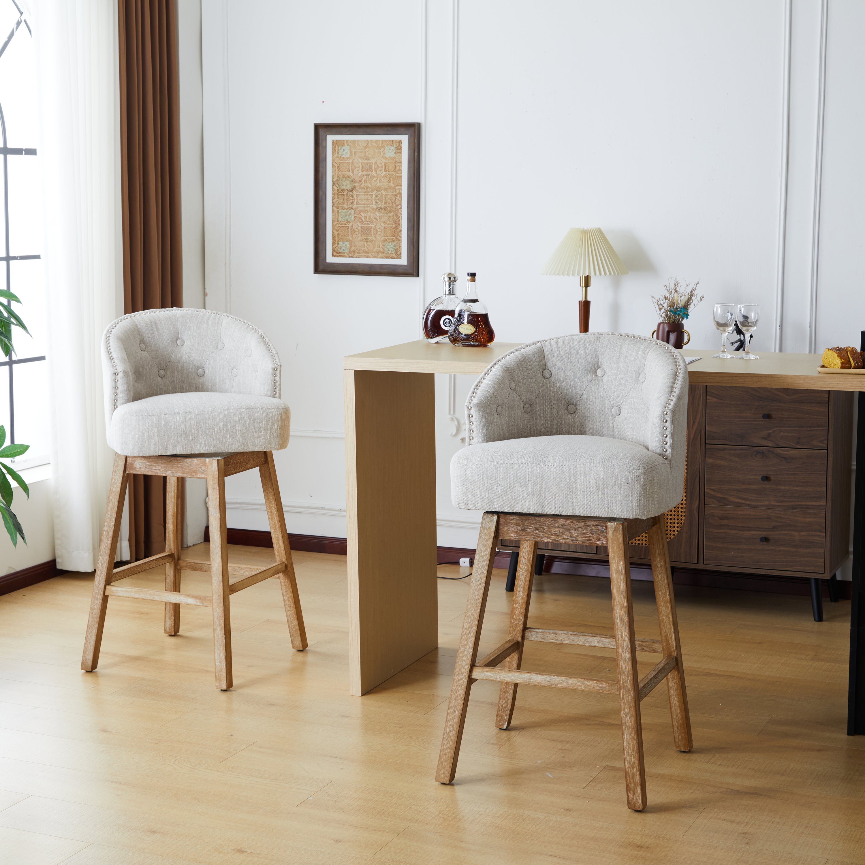 33.25" Swivel Counter Stools Set of 2