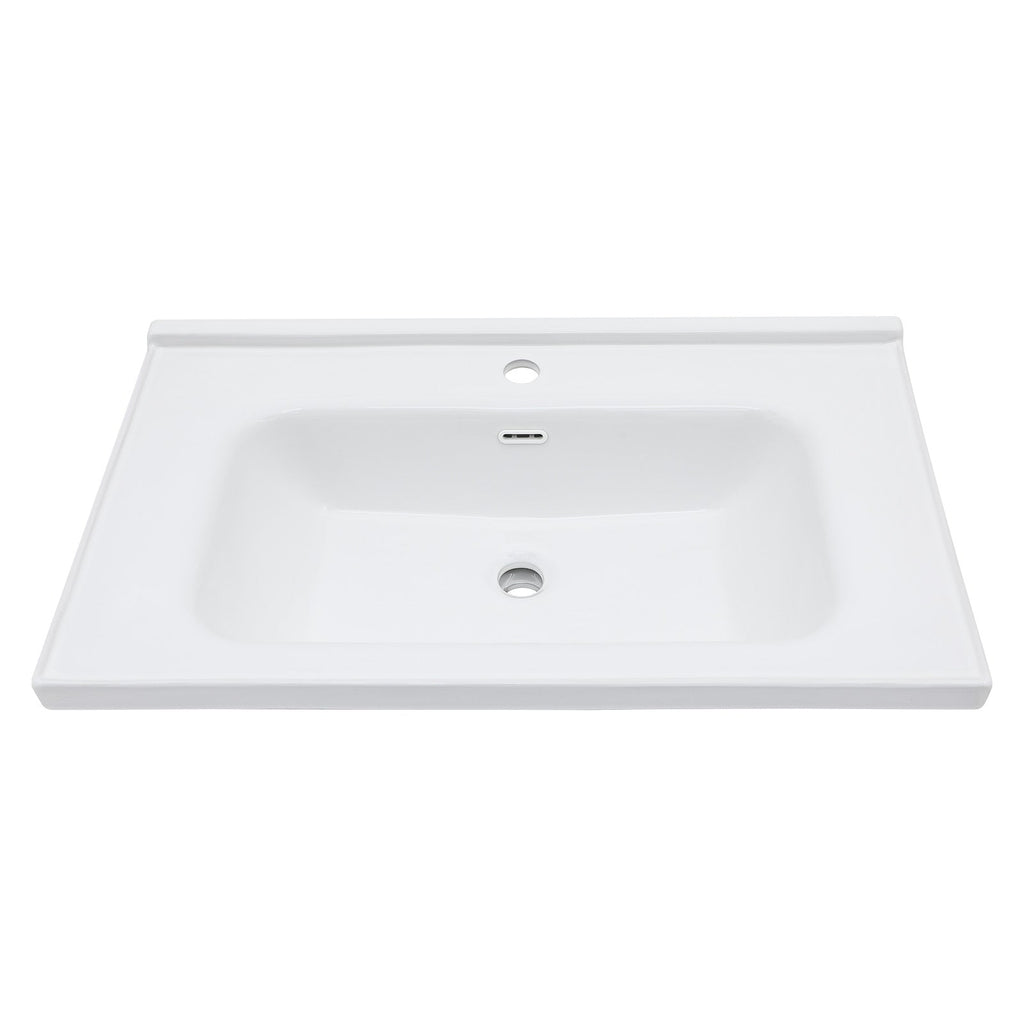 32"x20" White Rectangular Single Vanity Top