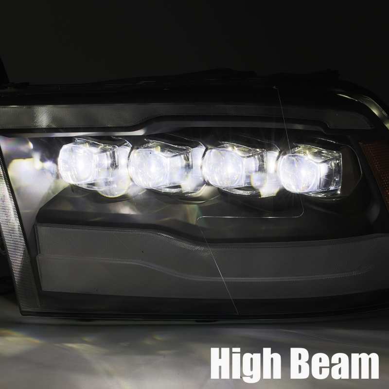AlphaRex 09-18 Dodge Ram 1500HD NOVA LED Projector Headlights Plank Style Design Chrome w/DRL 880591 *Discontinued