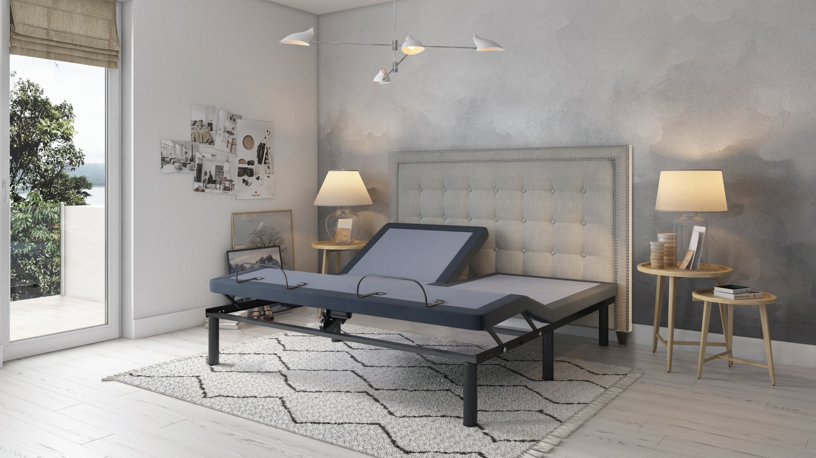 BT3000 Split Top Queen Adjustable Bed Base With Head and Foot Position Adjustment