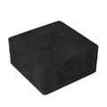 Modern Minimalist Corduroy Ottoman Sofa - Black