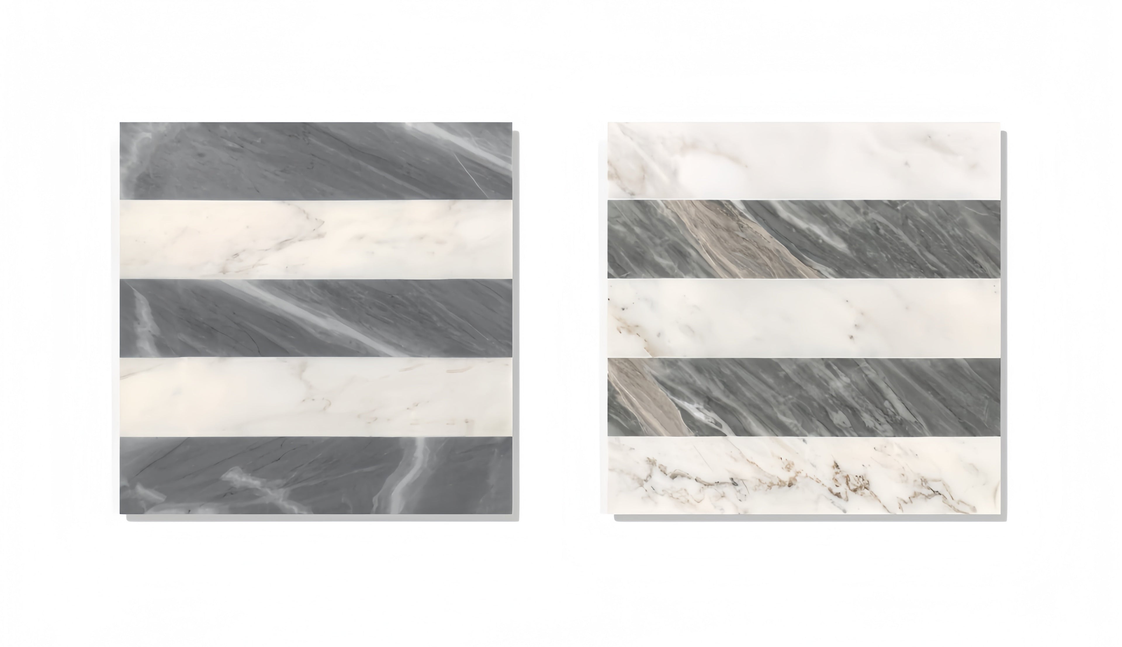 12x12 White Gray Waterjet Marble Tiles