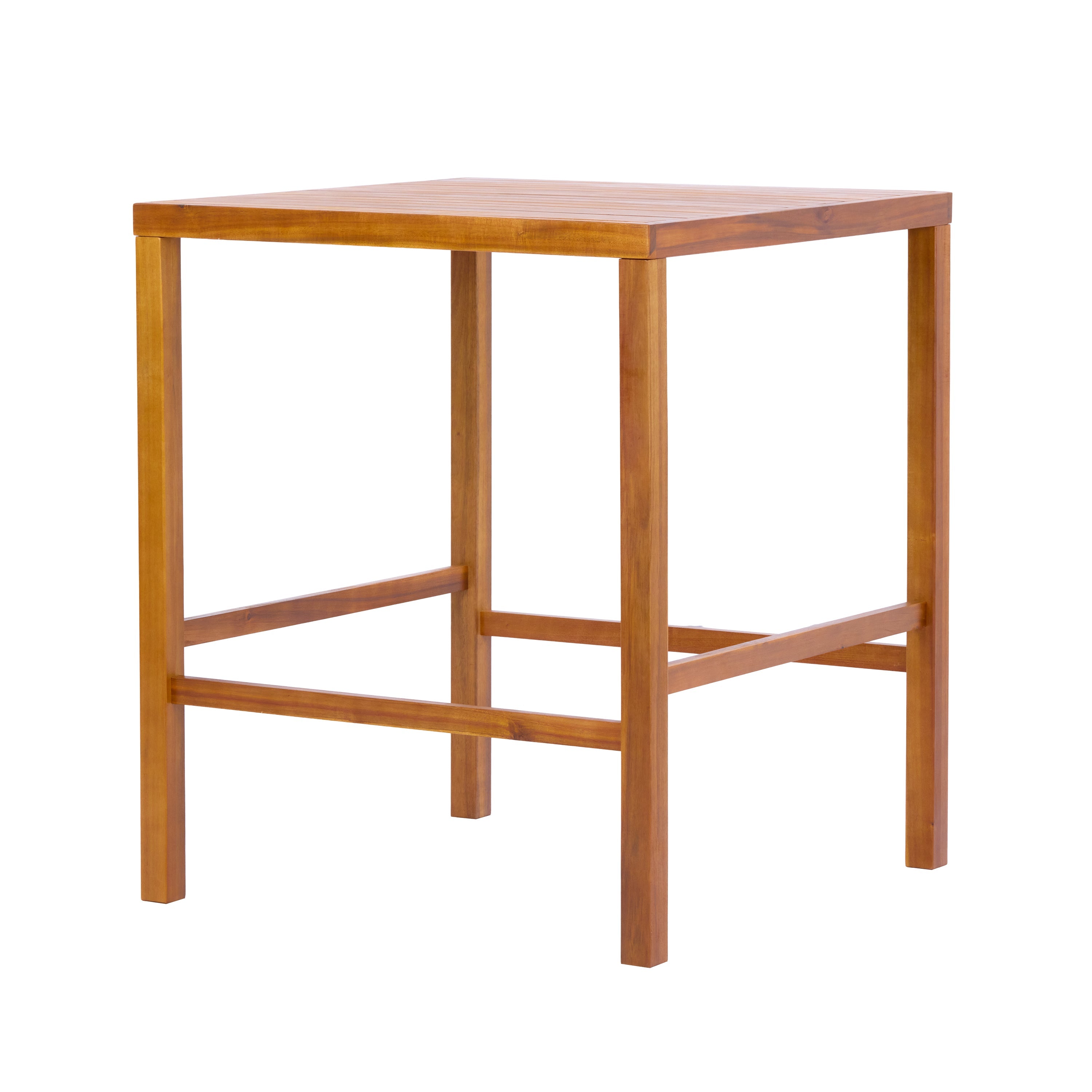 41 Inch Height Teak Finish Acacia Solid Wood Outdoor Dining Table