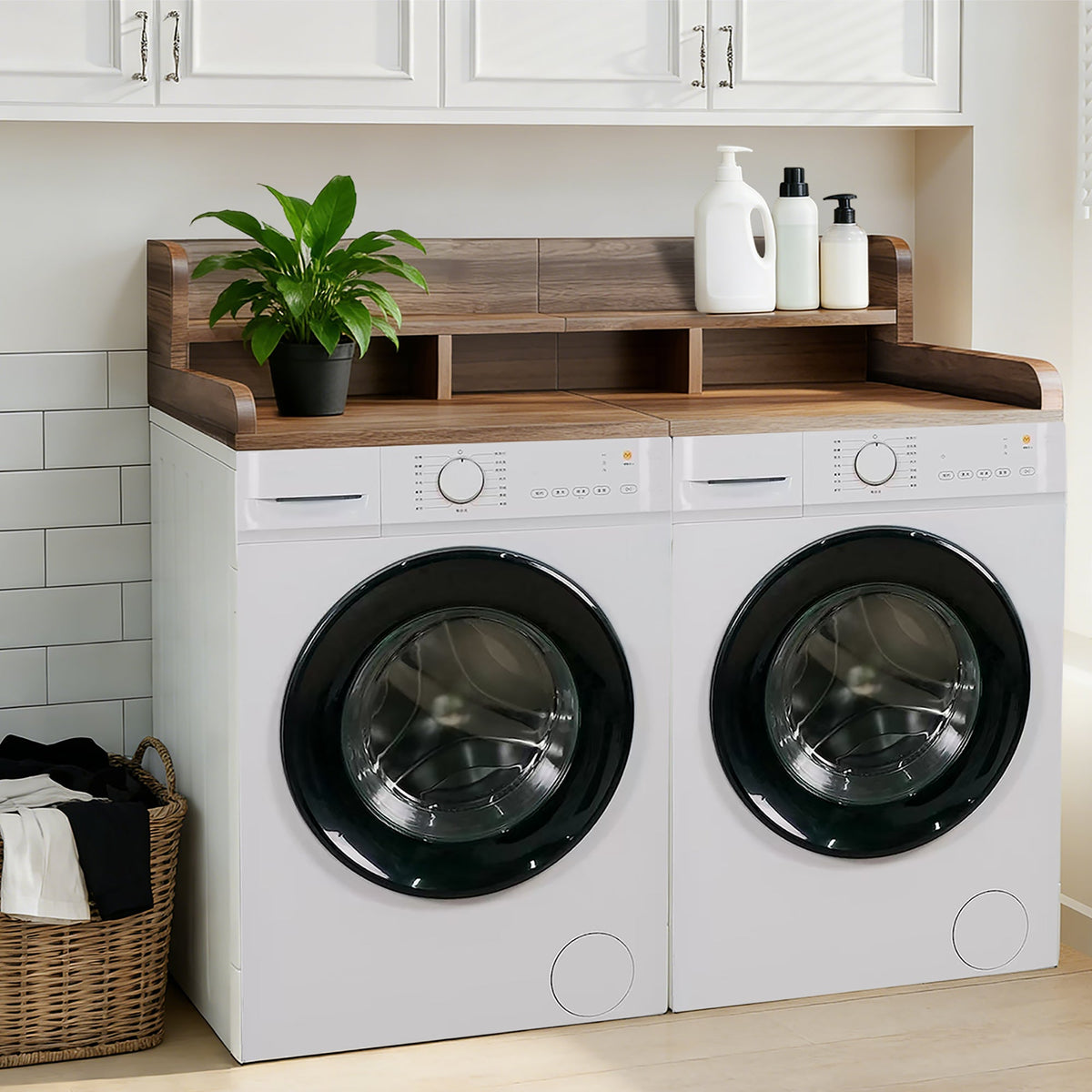 Washer Dryer Countertop with Non-slip Pads - Walnut