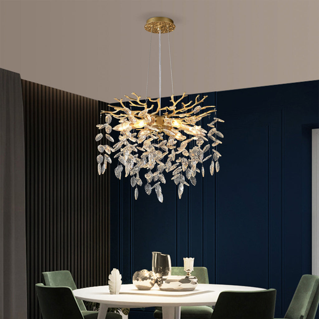 6-Light Chandelier Crystal Ceiling Lamp